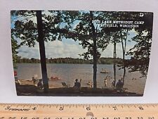 Vintage Postcard Westfield Wisconsin Pine Lake Methodist Camp Swimming Lake Fun picture