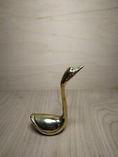 Vintage Brass Swan, No Cap Style Brown Pedestal Base picture