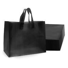 Prime Line Packaging 16x6x12 100 Pack Black Shopping Bags with Handles, Large... picture
