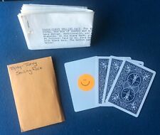 Vintage Magic Packet Card Trick Topsy Turvy Smiling Face Blue Bicycle picture
