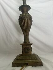 vintage table Lamp. Metal Cast. Colonial Style. Good Condition. Works Well picture