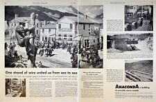 1953 Anaconda Metal Telegraph Wire United USA Sea to Sea Vintage 2-Page Print Ad picture