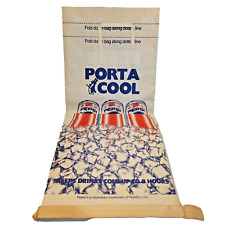Vtg Pepsi Port A Cool Portable Paper Bag Cooler Sack Soft Side 6 Pack Handles picture