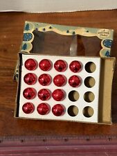 Vintage Shiny Brite Mini Feather Tree Red Glass  Ornaments Japan w/box 2024M picture