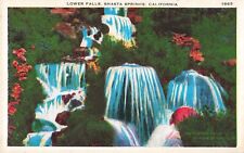 Dunsmuir CA California, Shasta Springs Lower Falls Waterfall, Vintage Postcard picture
