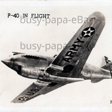 1940s RPPC Curtiss P-40 Tomahawk In Flight Fighter Jet US Army Airplane Postcard picture