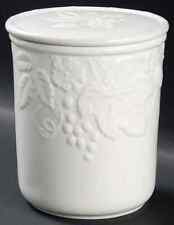 Mikasa English Countryside White Medium Canister & Lid 1184538 picture