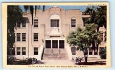 NEW SMYRNA BEACH, Florida FL ~ HIGH SCHOOL 1951 Volusia County  Postcard picture