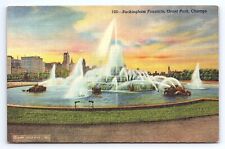Postcard Buckingham Fountain Grant Park Chicago Illinois IL picture