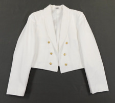US Navy White Jacket 12 Tall Women's Formal Mess Dress Coat Dinner Poly Uniform picture