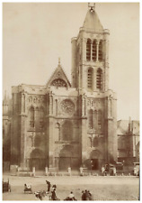 France, Paris, L'Eglise Saint Denis Vintage Print, Albumin Print 27 picture