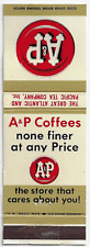 A&P Coffees None Finer FS 20S Empty Matchbook Cover picture