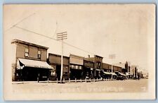 Griswold Iowa IA Postcard RPPC Photo Main Street West Geo Schuler 1912 Antique picture