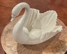 LARGE VINTAGE LENOX FINE CHINA SWAN BOWL DISH - GOLD MARK - MADE IN USA picture