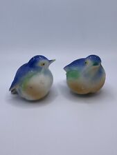 Bluebird Blow Mold Salt and Pepper Shakers Vintage Hong Kong Plastic  picture