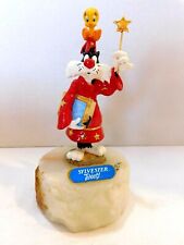 Ron Lee Sylvester & Tweety Looney Tunes Figurine Signed Onxy 24K Gold Plated '92 picture
