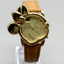 Vtg Lorus Disney Watch Women Minnie Mouse 40mm Gold Tone V501-0320 New Battery picture