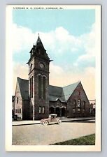 Ligonier PA-Pennsylvania, Ligonier ME Church, Religion Antique Vintage Postcard picture