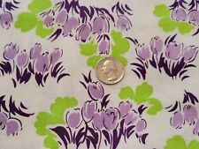 FULL Vintage Feedsack:  Purple Tulips With Green  picture