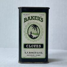 Vintage Baker's Cloves Spice Tin Keokuk, Iowa picture