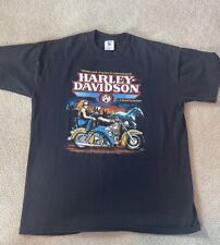 Harley Davidson Vintage Graphic T-Shirt Large Black Holoubek A Desire To Be Free picture