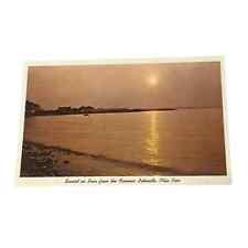 Postcard Sunset as Seen From The Famous Lakeside Ohio Pier Vintage B130 picture