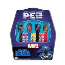 Brand New Marvel Black Panther PEZ Tin Set Gift Tin w/4 Collectables picture