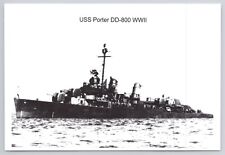 Postcard USS Porter DD-800 WWII LP picture