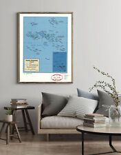 1989 Map of French Polynesia | France | French Polynesia Wall Art | French Polyn picture