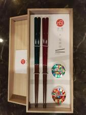 Japanese Tsugaru Lacquered Husband And Wife Chopsticks Colorful Chopstick Rest S picture