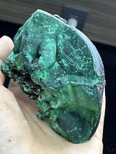 201g Natural Deep Green Spherical Malachite Crystal Mineral Specimens picture