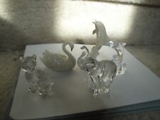Vintage 5 Different Lenox Crystal & Porcelain Animal Figurines MINT   picture