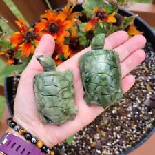 Wholesale Lot 3 PCs 3” Natural Nephrite Jade Turtles 🐢 Healing Energy Crystal picture
