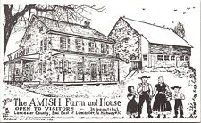Amish Farm House Lancaster County PA Pennsylvania Postcard UNP Unused DB VTG picture
