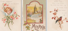 C 1910 Religious Poem Book Booklet Mizpah Julia Aldrich Baker Floral Angel Birds picture