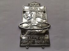 C1947-51 VINTAGE ROYAL AUTOMOBILE CLUB RALLY OF GREAT BRITAIN CHROME PLAQUE picture