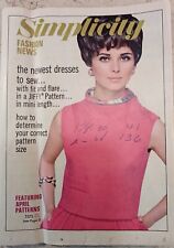 SIMPLICITY Fashion News Booklet of Patterns VTG 60s Fashion Sewing Apr 1968 16pp picture