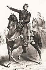Major General Grant on horseback - Civil War - 4 x 6 Photo Print picture