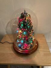 Danbury Mint 1999 Christmas Joy 13” Lighted Glass Domed Christmas Tree picture