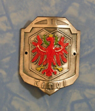 Vintage Austrian Walking Cane Hiking Stick Metal Badge Shield Medallion German picture