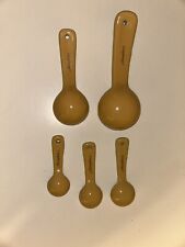 LONGABERGER  Woven Traditions Pottery Measuring Spoons Butternut Yellow picture