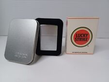 Lucky Strike 1999 XV Zippo Lighter Mirrored Chrome Bullseye Logo UNFIRED picture