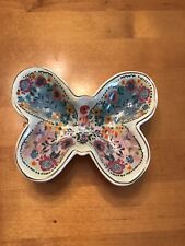Natural Life Butterly Shaped Key/Catchall Bowl With Flower Theme Retails $16.99 picture