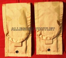 2 NEW US Military Double Mag Pouch Desert Camo, Molle Ammo Pouch picture