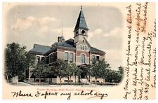 Cooper Building High School Newton Kansas Street View  Postcard 1902 picture