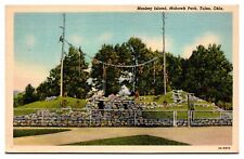 VTG Monkey Island, Mohawk Park, Zoo, Tulsa, OK Postcard picture
