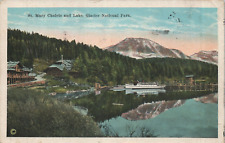 Saint Mary Chalet and Lake Glacier National Park Tour Boat 1925 Postcard picture