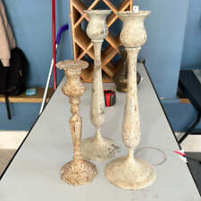 Set of 3 candle holders - metal picture