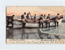 Postcard Launching the Life Boat Atlantic City New Jersey USA North America picture