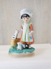 Vintage HOMCO Home Interiors Retired Little Hungarian Girl With Kittens Figurine picture